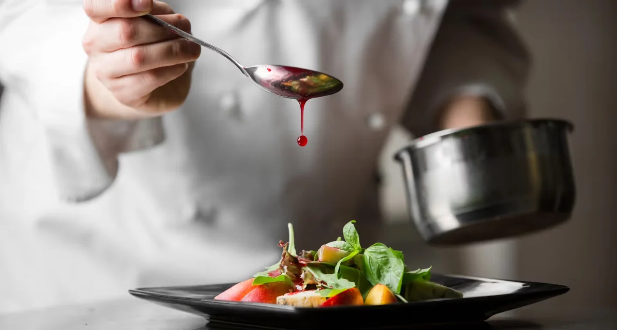 Private chef preparing a meal